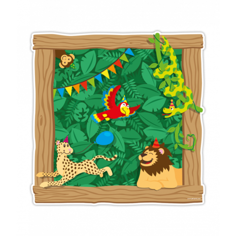 Paper Dreams Plaque de porte Jungle Party | 50x50cm Paper Dreams Plaque de porte Jungle Party | 50x50cm