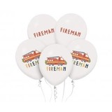 Godan Brandweer  Ballonnen Fireman 30 cm | 5 stuks Godan Brandweer  Ballonnen Fireman 30 cm | 5 stuks