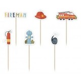 Godan Brandweer Prikkers Fireman | 6 stuks Godan Brandweer Prikkers Fireman | 6 stuks