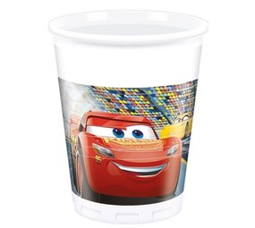 Procos Party Cars 3 Pappbecher 200 ml | 8 Stück