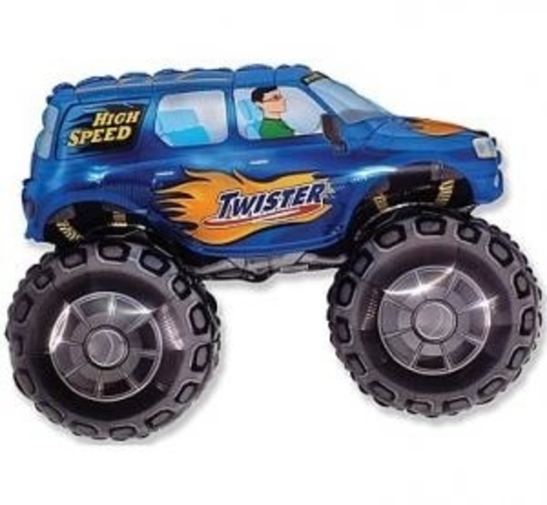 Folienballon Monster Truck Blau | 35 cm Folienballon Monster Truck Blau | 35 cm
