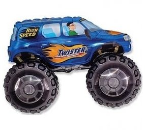 Folienballon Monster Truck Blau | 35 cm Folienballon Monster Truck Blau | 35 cm