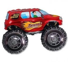 Folie Ballon Monster Truck Rood | 35 cm