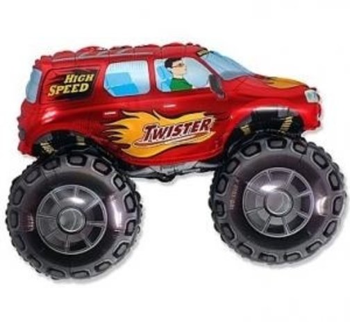 Folie Ballon Monster Truck Rood | 35 cm