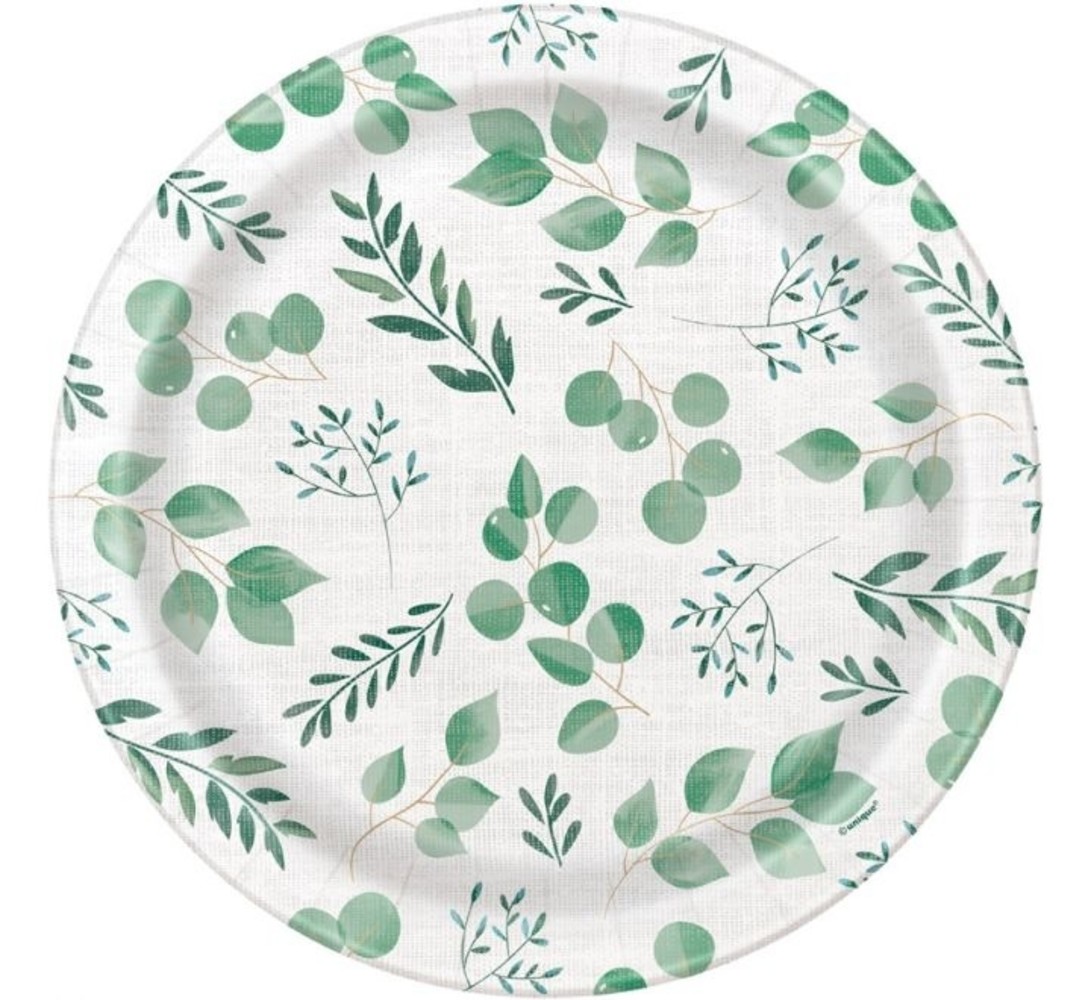 Unique Party Botanical plates 22 cm | 8 pieces Unique Party Botanical plates 22 cm | 8 pieces