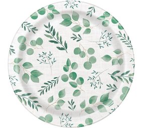 Unique Party Teller Botanisch  22 cm | 8 Stück Unique Party Teller Botanisch  22 cm | 8 Stück