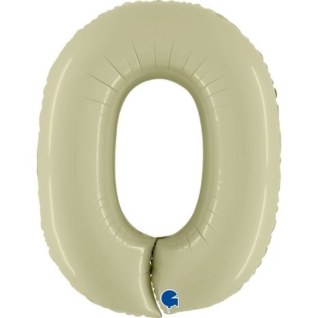 Grabo Olive -green foil balloon number 0 | 102cm Grabo Olive -green foil balloon number 0 | 102cm