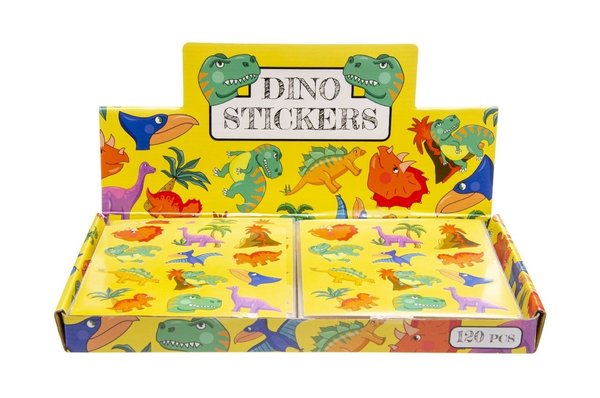 LG Imports Stickers de dinosaure jaune | par boîte de 120 feuilles