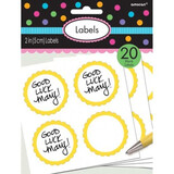 Amscan Etiketten Geel | 20 stuks Amscan Etiketten Geel | 20 stuks