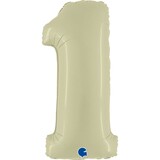 Grabo Olive -green foil Balloon number 1 | 102cm Grabo Olive -green foil Balloon number 1 | 102cm