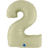 Grabo Olive -green foil Balloon number 2 | 102cm Grabo Olive -green foil Balloon number 2 | 102cm