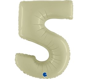 Grabo Olive -green foil Balloon number 5 | 102cm Grabo Olive -green foil Balloon number 5 | 102cm