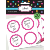 Amscan Labels Pink | 20 pieces Amscan Labels Pink | 20 pieces
