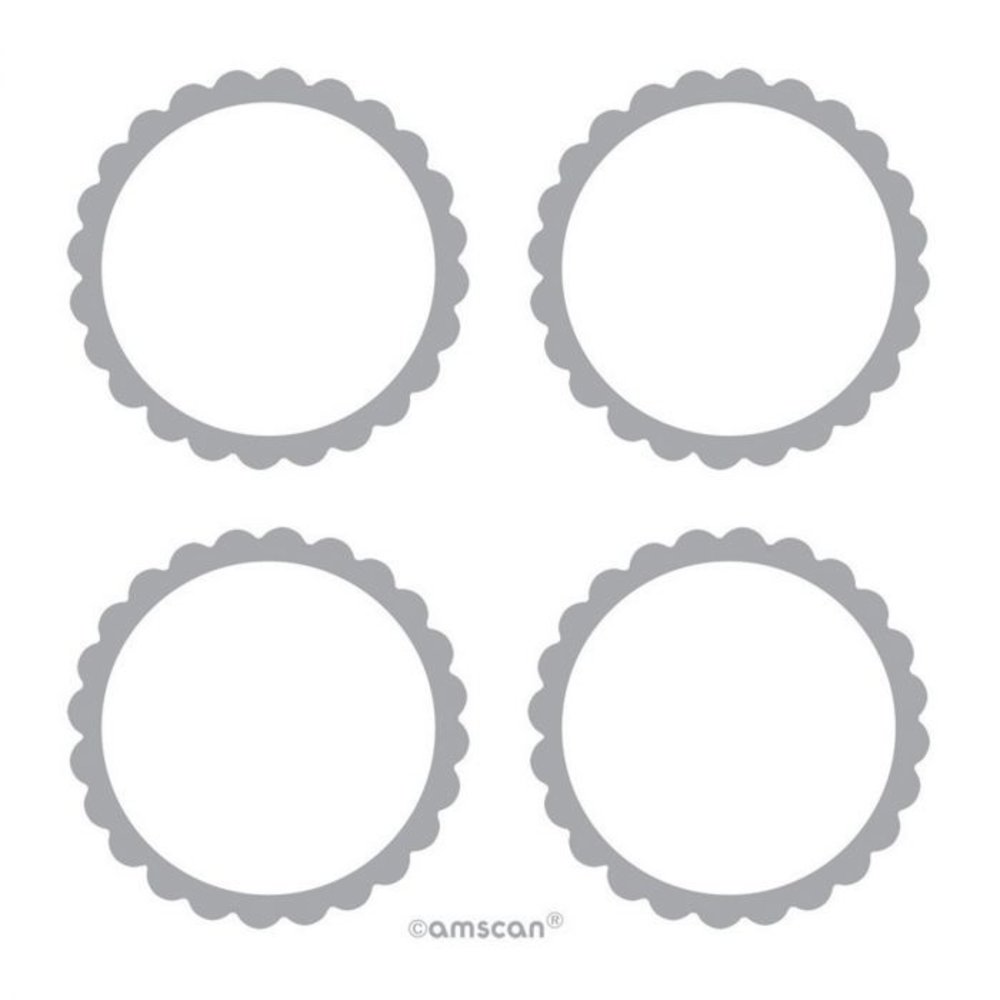 Amscan Étiquettes Gris | 20 pcs Amscan Étiquettes Gris | 20 pcs