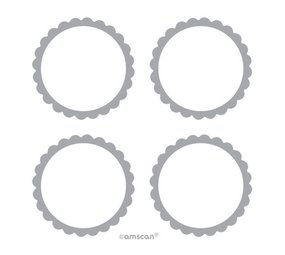 Amscan Labels Gray | 20 pieces Amscan Labels Gray | 20 pieces