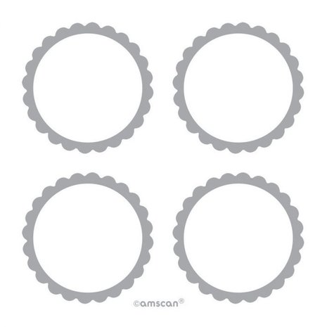 Amscan Étiquettes Gris | 20 pcs Amscan Étiquettes Gris | 20 pcs