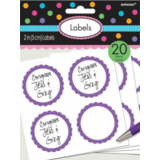 Amscan Etiketten Paars | 20 stuks Amscan Etiketten Paars | 20 stuks