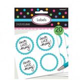 Amscan Etiketten Licht Blauw | 20 stuks Amscan Etiketten Licht Blauw | 20 stuks