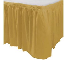 Unique Party Tischschürze Gold Kunststoff | 73cm x 426cm Unique Party Tischschürze Gold Kunststoff | 73cm x 426cm