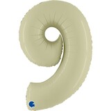 Grabo Olijfgroene Folie Ballon cijfer 9 | 102cm Grabo Olijfgroene Folie Ballon cijfer 9 | 102cm