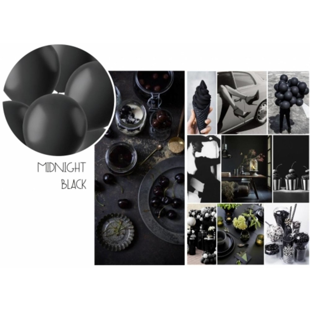 Folat Luftballons Schwarz 33cm | 100 Stück