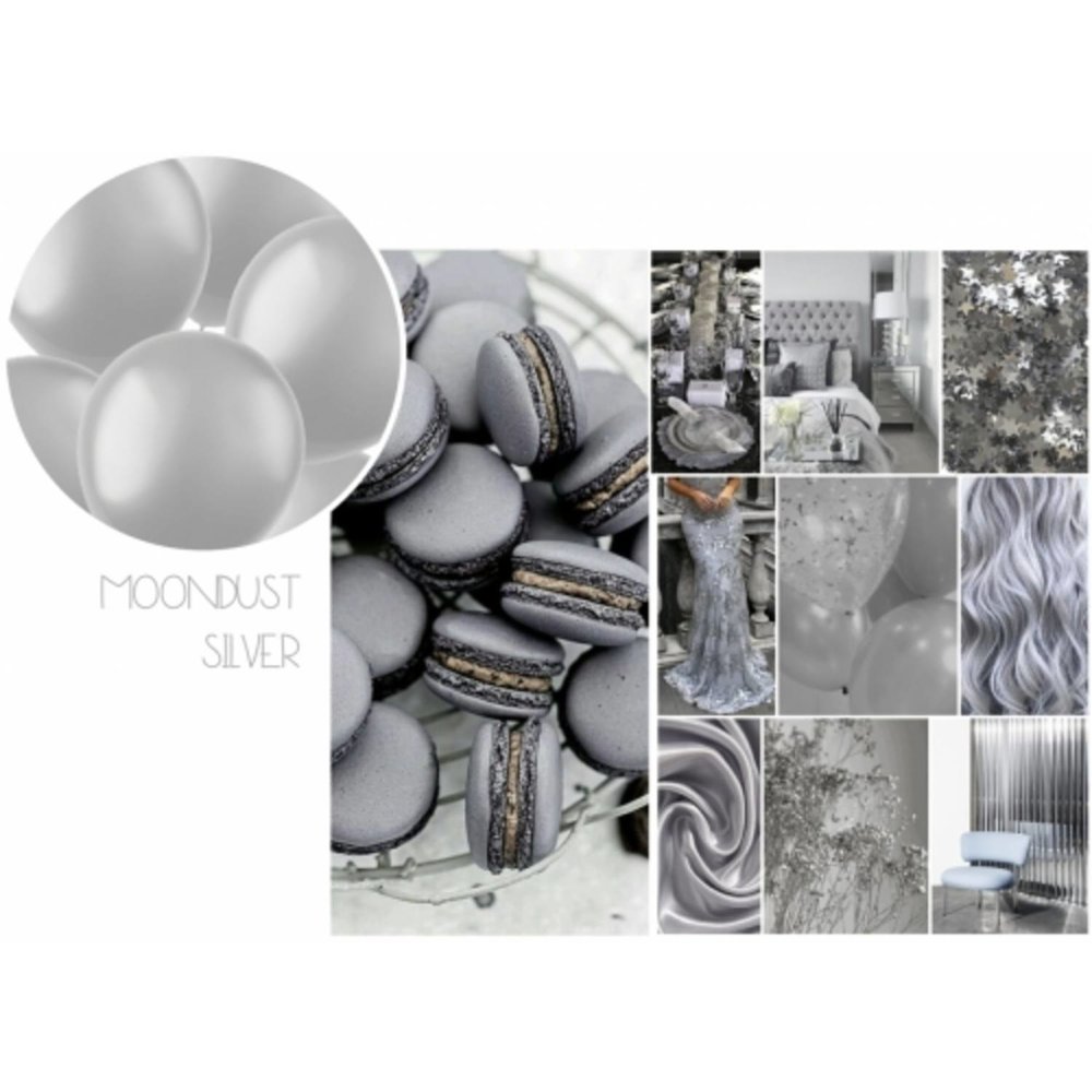 Folat Luftballons Silber Metallic 33 cm | 100 Stück