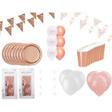 Tuf-Tuf Eid Mubarak Versiering Set XL Rose Goud-Wit | 48-delig Tuf-Tuf Eid Mubarak Versiering Set XL Rose Goud-Wit | 48-delig