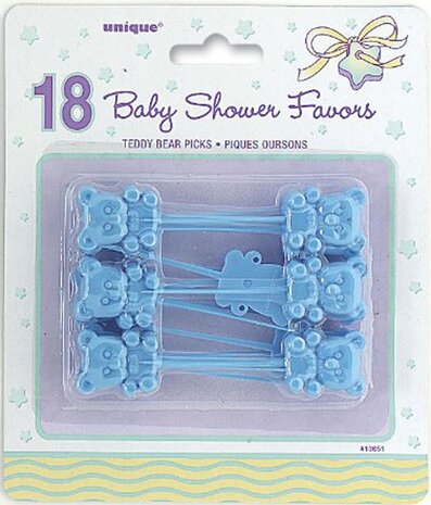Unique Party Blue Bear Pickers | 18 pieces Unique Party Blue Bear Pickers | 18 pieces
