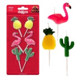 Cake candle flamingo, pineapple, cactus | 6 pieces Cake candle flamingo, pineapple, cactus | 6 pieces