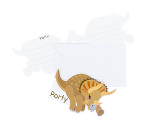Amscan Invitations Happy Dinosaure | 8 pièces