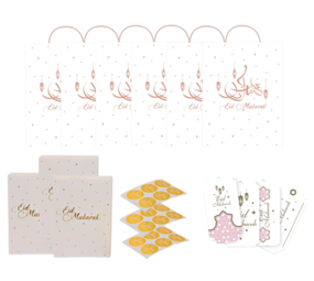 Tuf-Tuf Ensemble de sacs-cadeaux de l'Aïd Mubarak - Or rose | 38 pièces Tuf-Tuf Ensemble de sacs-cadeaux de l'Aïd Mubarak - Or rose | 38 pièces