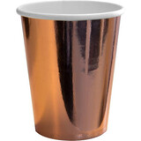 Unique Party Cup Rose Gold Metallic 25cl | 8 pieces Unique Party Cup Rose Gold Metallic 25cl | 8 pieces