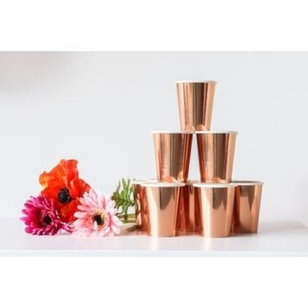 Unique Party Cup Roségold Metallic 25cl | 8 Stücke