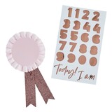 Hootyballoo Rosette d'âge rose/d'or rose 10cm | chaque