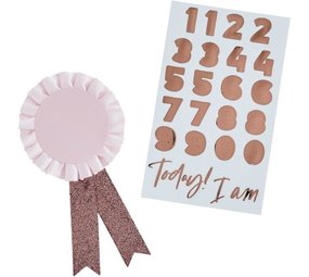 Hootyballoo Alters-Rosette Rosa/ Rose Gold 10cm | pro Stück