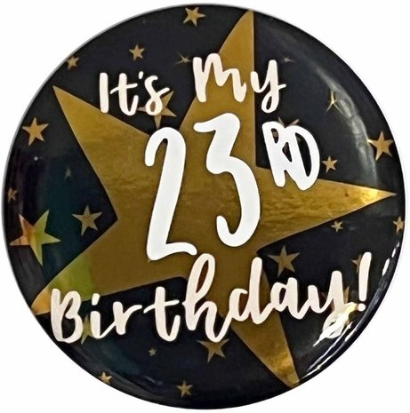 Amscan Ages button black/gold 5cm | per Unit Amscan Ages button black/gold 5cm | per Unit