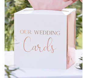 Ginger Ray Boîte pour cartes de mariage "Our Wedding Cards" Rose Gold | chaque