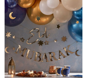 Ginger Ray Eid Mubarak Letterslinger Goud 4,5 meter | per stuk