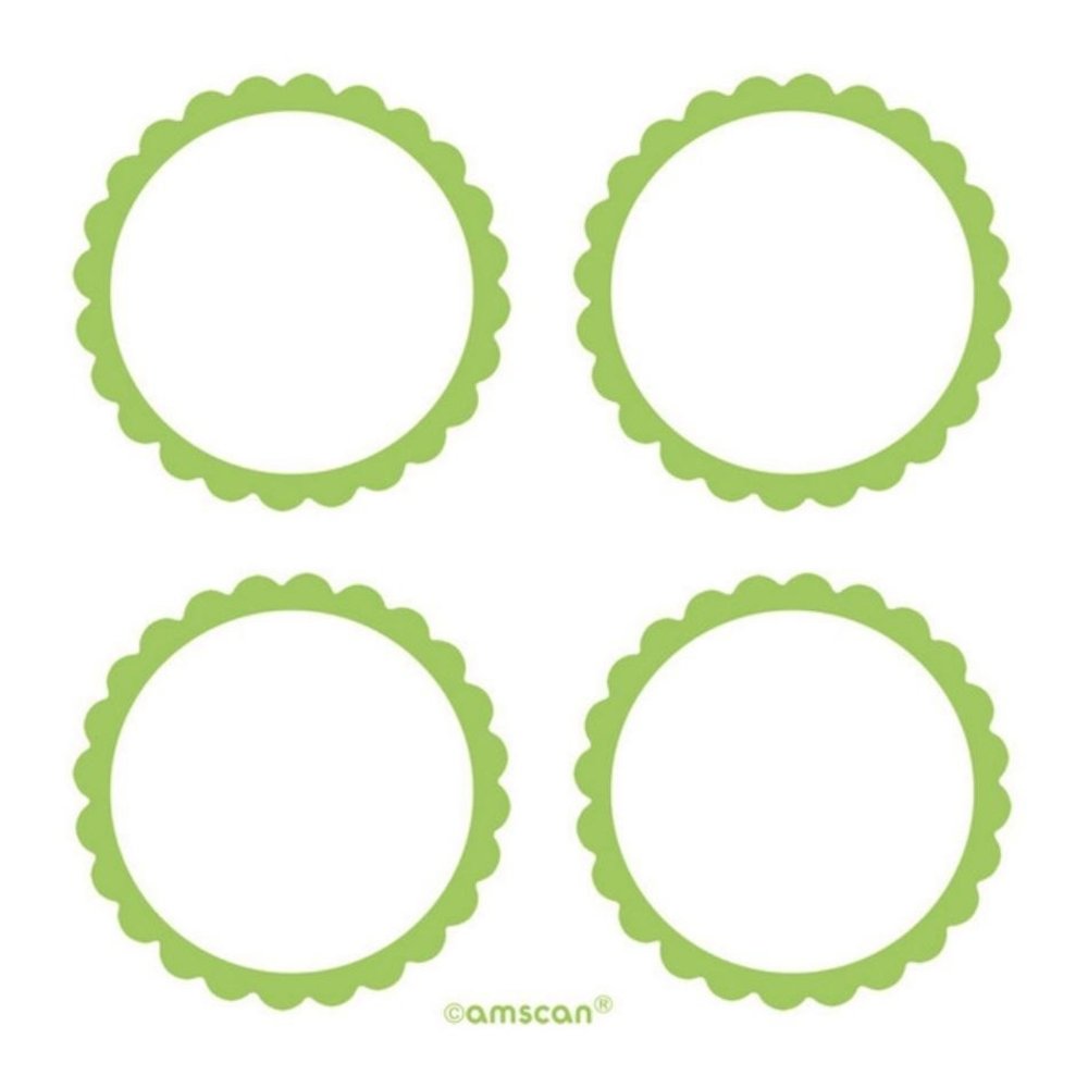 Amscan Labels Green | 20 pieces