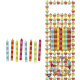 Tuf-Tuf Kaarsjes met Houder Yummie 6cm | 12 stuks Tuf-Tuf Kaarsjes met Houder Yummie 6cm | 12 stuks