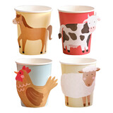 Ginger Ray On the Farm Cups | 8 pieces