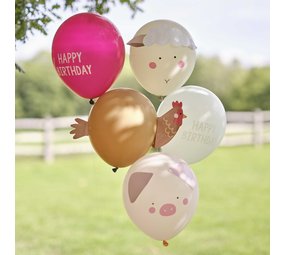 Ginger Ray Ballons de la ferme | 5 pièces