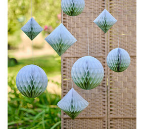 Ginger Ray Nid d'abeilles vert sage 18 en 25cm | 8 pièces Ginger Ray Nid d'abeilles vert sage 18 en 25cm | 8 pièces