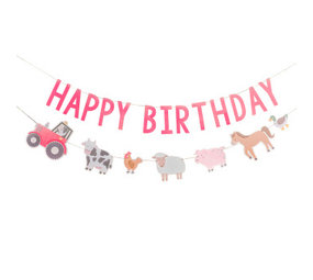 Ginger Ray Guirlande de lettres Happy Birthday à la ferme | 2 pcs.