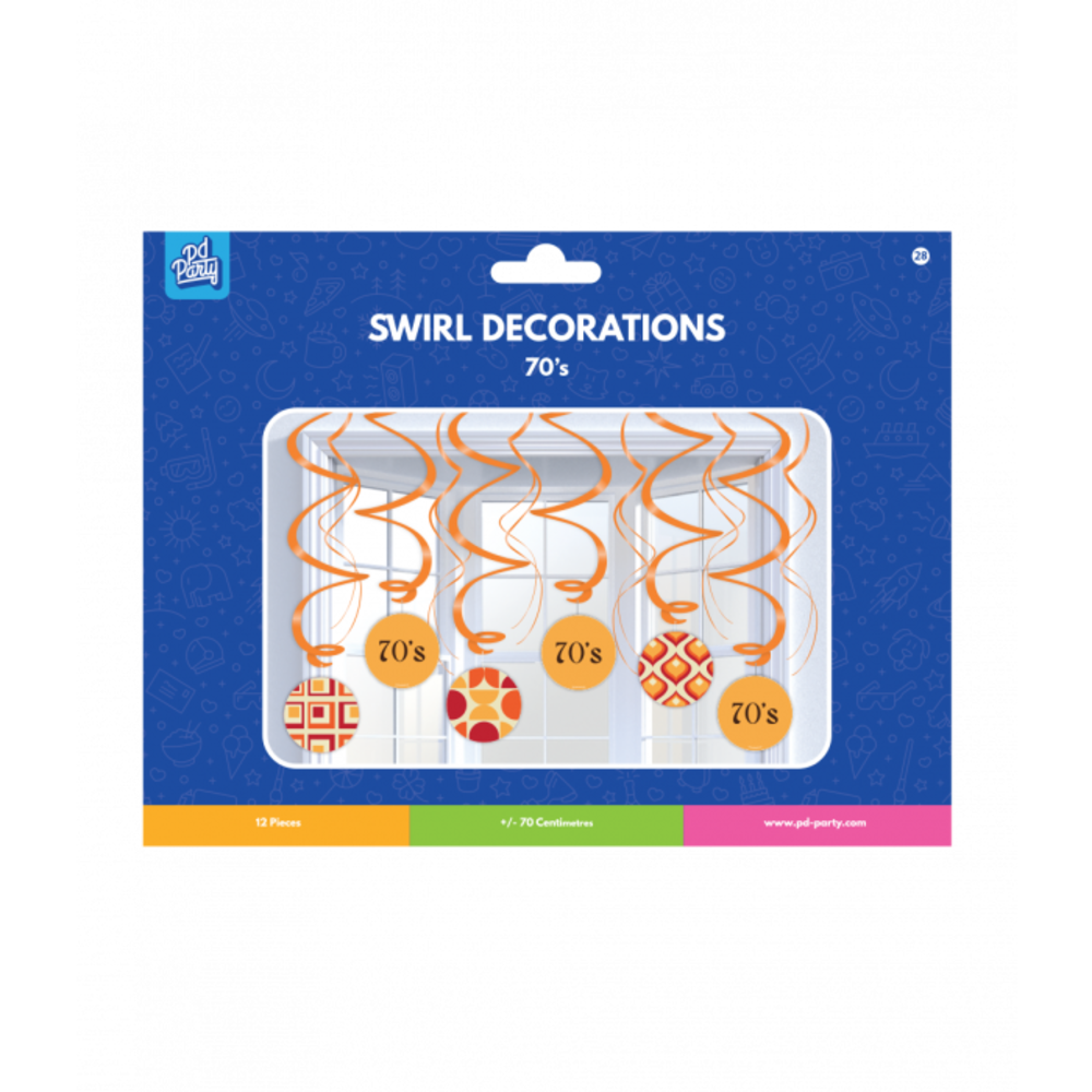 Paper Dreams 70's Swirls 70cm | 12 stuks Paper Dreams 70's Swirls 70cm | 12 stuks