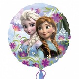 Ballon folie Frozen rond met bloemen zelf vullen