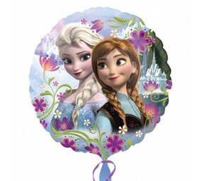 Feuille de ballon congelée avec des fleurs se remplissant