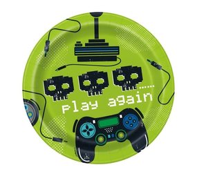 Unique Party Gamer Verjaardag Bordjes 17cm | 8 stuks