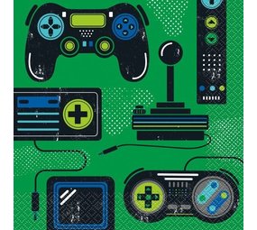 Unique Party Gamer Geburtstag Servietten 32x32cm | 16 Stück