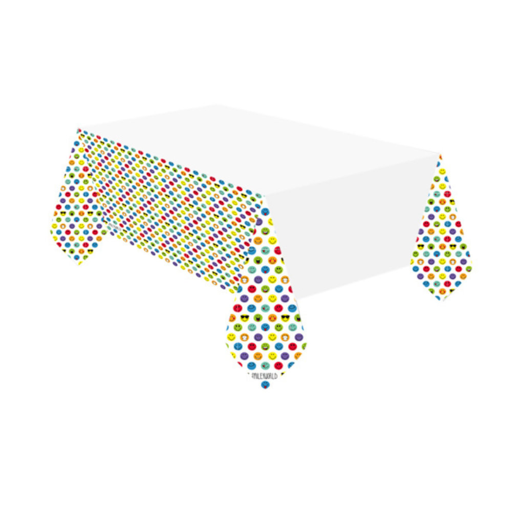 Amscan Smiley Tablecloth paper 115x175cm Amscan Smiley Tablecloth paper 115x175cm